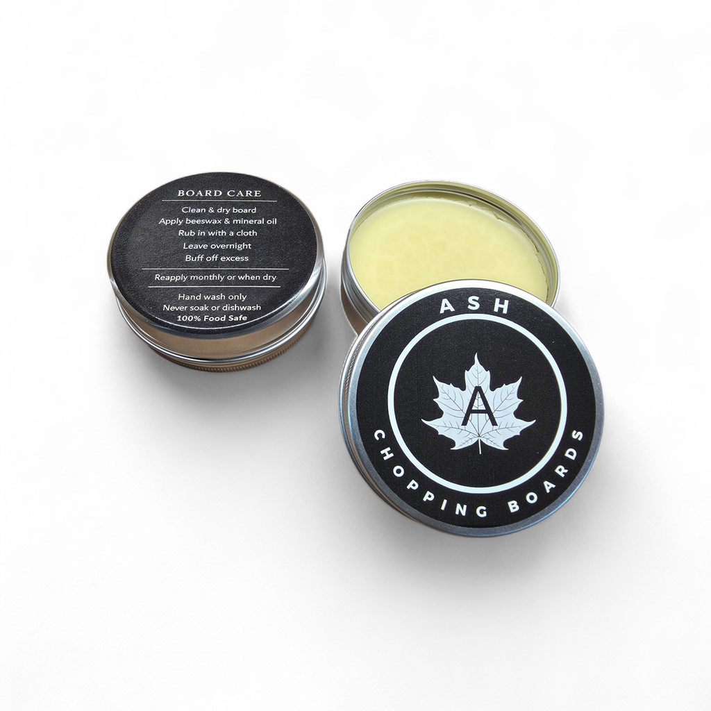Close up of natural board butter wood conditioner 100ml