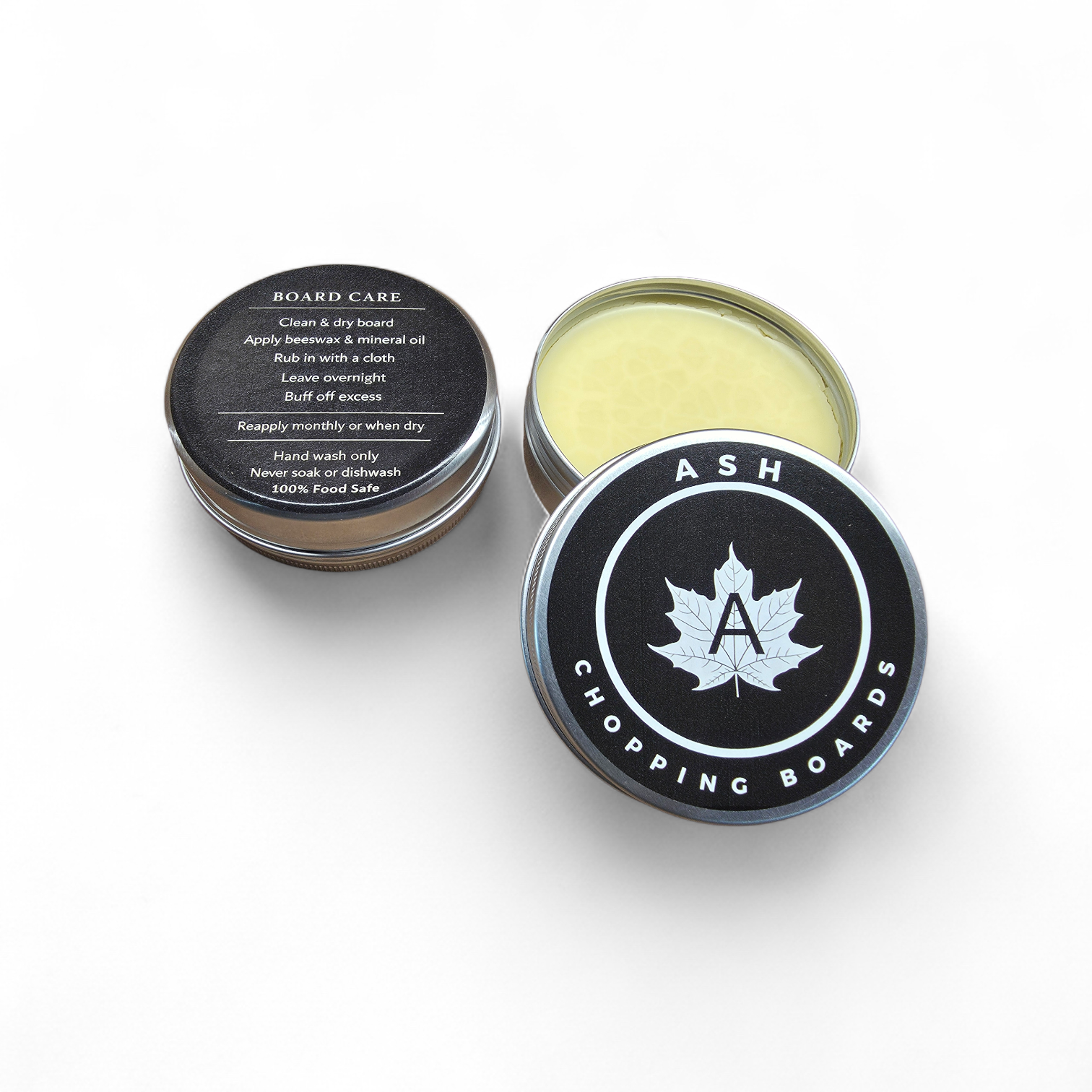 Close up of natural board butter wood conditioner 100ml