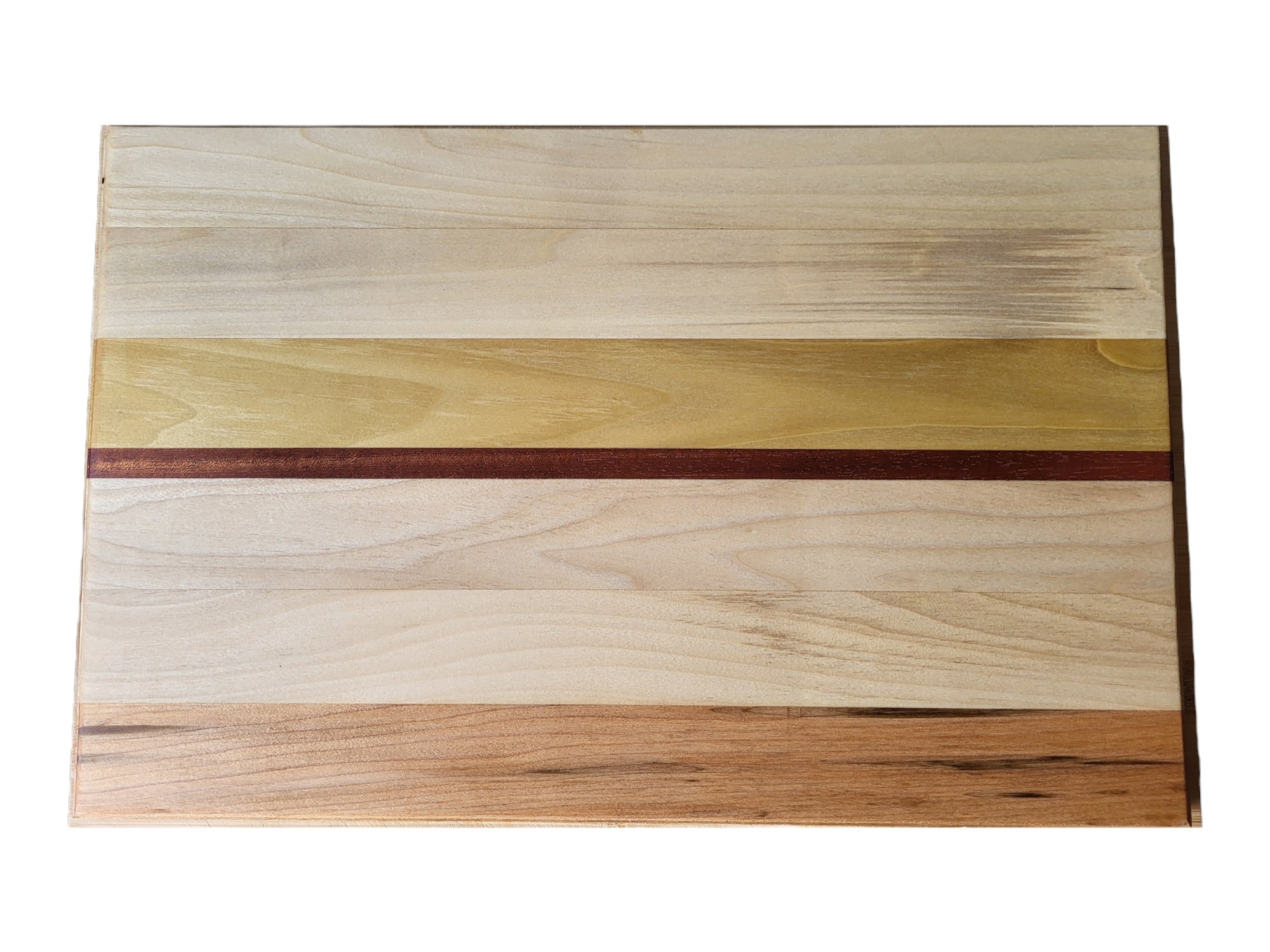 Oak and walnut premium chopping board in use preparing food in kitchen