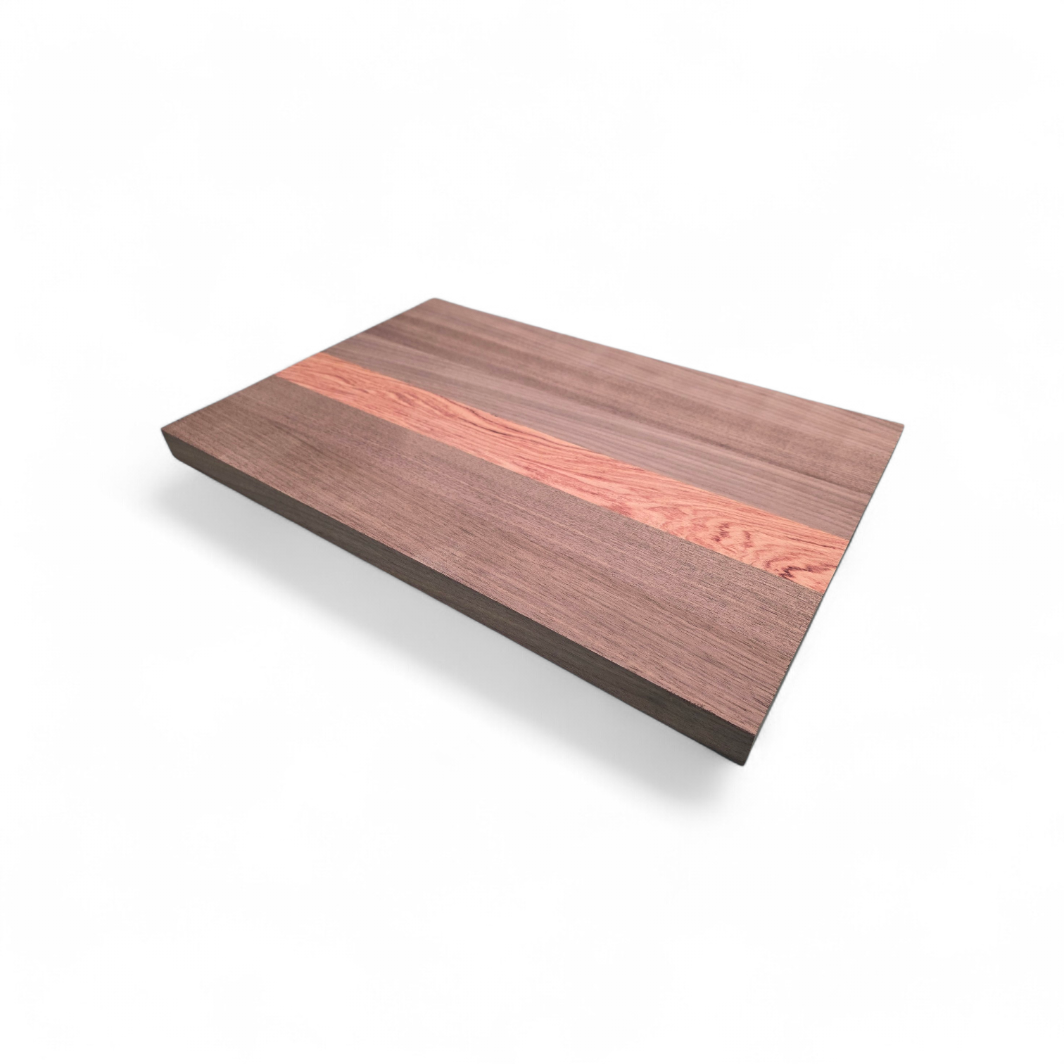 Handmade walnut and pink ivory wood chopping board solid hardwood kitchen board UK